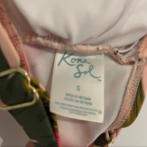 Kona Sol Floral Bikini Top Size Small - Picture 6 of 6